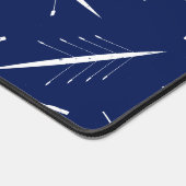Roeibootpatroon, stijlvol marineblauw en wit bureaumat (Hoek)