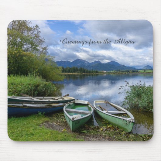 Roeiboten aan het meer - Allgäu Muismat (Voorkant)
