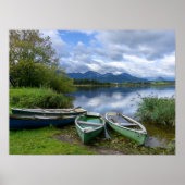Roeiboten aan het meer - Allgäu Poster (Voorkant)
