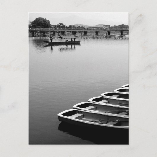 Roeiboten: Arashiyama, Kyoto, Japan Briefkaart (Voorkant)