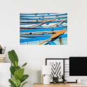 Roeiboten bij Henley op Thames UK Poster (Thuiskantoor)