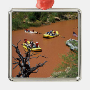 Roeiboten draaien de Colorado River op Metalen Ornament