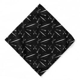 Roeiboten en riemen Zwart-wit Patroon Bandana