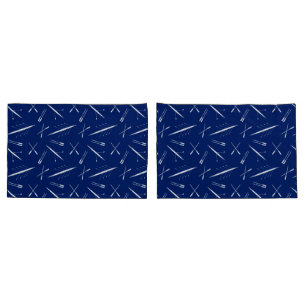 Roeiboten en roeiriemen Navy Blauw en Wit Patroon Kussensloop