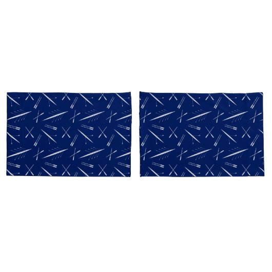 Roeiboten en roeiriemen Navy Blauw en Wit Patroon Kussensloop (Achterkant-Set)