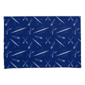 Roeiboten en roeiriemen Navy Blauw en Wit Patroon Kussensloop (Voorkant-Rechts)