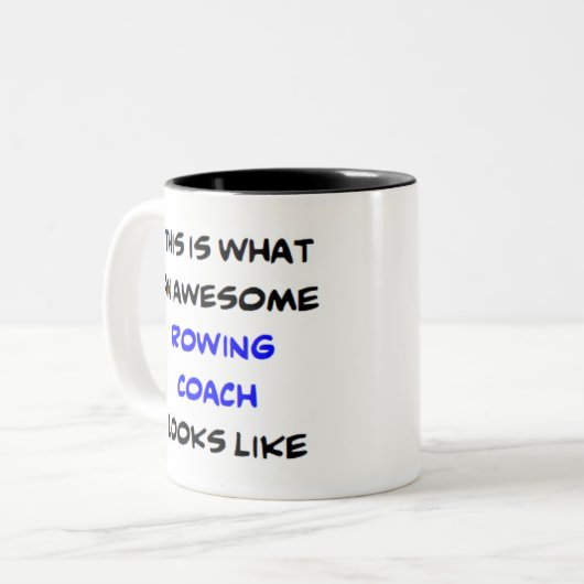 roeibus, geweldige tweekleurige koffiemok (Voorkant links)