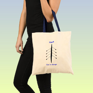 Roeicoach aan de leiding slogan tote bag