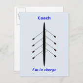 Roeicoach Ik heb de leiding Briefkaart (Voorkant / Achterkant)