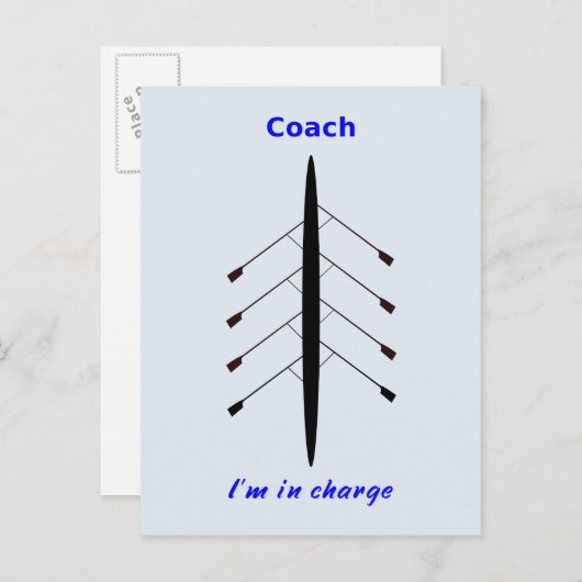 Roeicoach Ik heb de leiding Briefkaart (Voorkant / Achterkant)
