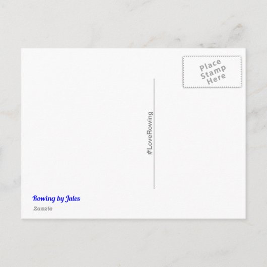 Roeicoach Ik heb de leiding Briefkaart (Achterkant)