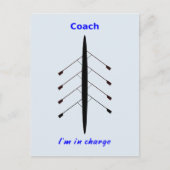 Roeicoach Ik heb de leiding Briefkaart (Voorkant)