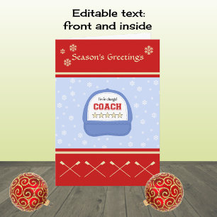 Roeicoach kerst feestdagen aangepaste groet kaart
