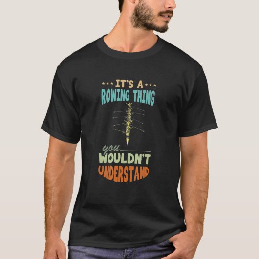 Roeiding Rowboat Coxswain Roeier Roeiteam RO T-shirt (Voorkant)