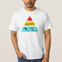 Roeien grappig cadeau, voedsel piramide t-shirt
