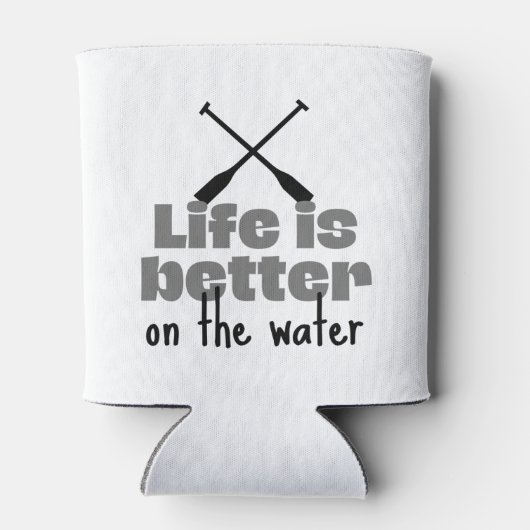 Roeien: Het leven is beter op het water Blikjeskoeler (Achterkant)