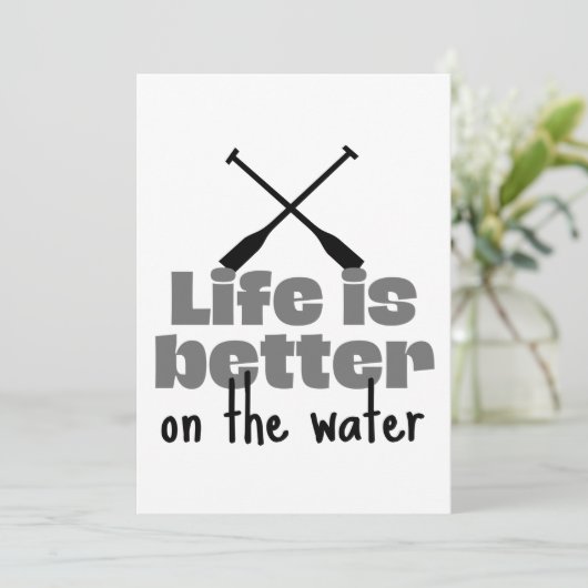 Roeien: Het leven is beter op het water Kaart (Staand voorkant)