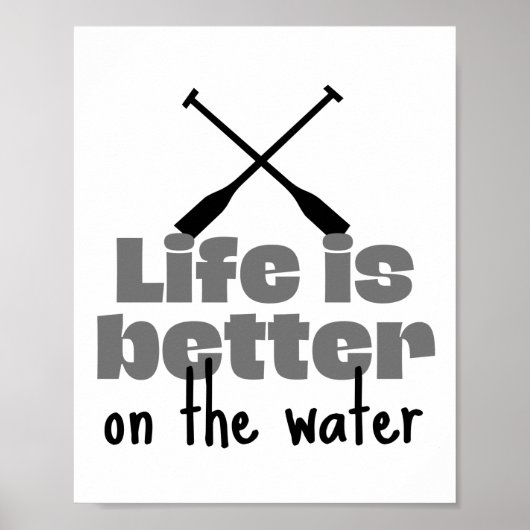 Roeien: Het leven is beter op het water Poster (Voorkant)
