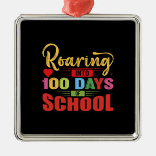 Roeien in 100 dagen schoolleraar metalen ornament