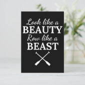 Roeien: Kijk als een schoonheidsrij als een beest. Kaart (Staand voorkant)