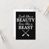 Roeien: Kijk als een schoonheidsrij als een beest. Kaart (Voorkant / Achterkant in situ)