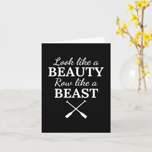 Roeien: Kijk als een schoonheidsrij als een beest. Kaart (Gele Bloem)