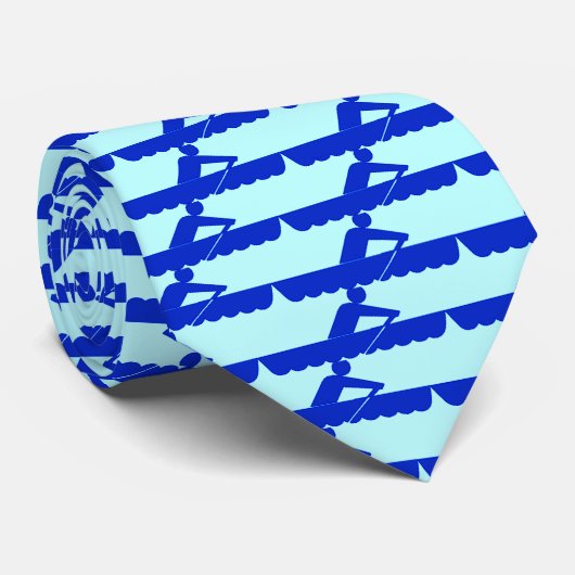 Roeien - LtBlueBkg Stropdas (Opgerold)