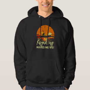 Roeien Meer Retro Zonsondergang Kajakvaren Maakt M Hoodie