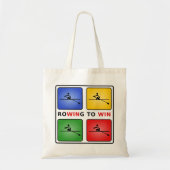 Roeien om vier kleuren sporten te winnen tote bag (Voorkant)
