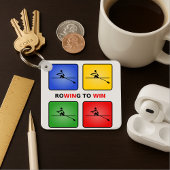 Roeien om vier kleuren te winnen sleutelhanger