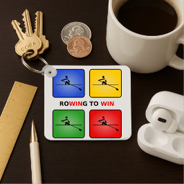 Roeien om vier kleuren te winnen sleutelhanger