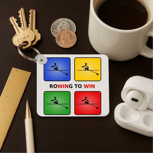 Roeien om vier kleuren te winnen sleutelhanger