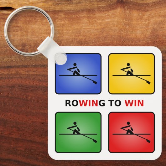 Roeien om vier kleuren te winnen sleutelhanger (Voorkant)