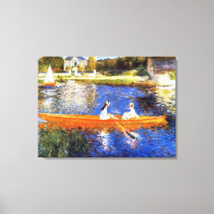 Roeien op het Fijne Art. van Renoir van de Rivier Canvas Afdruk