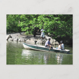 Roeien op het meer briefkaart