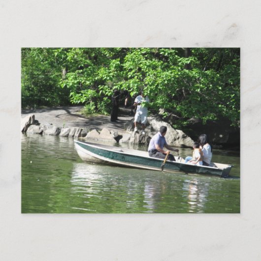 Roeien op het meer briefkaart (Voorkant)