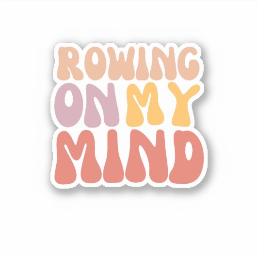 Roeien op mijn Mind Sticker (Voorkant)