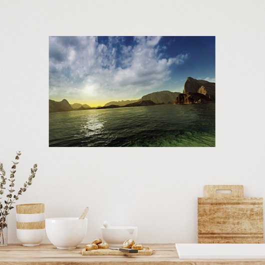 roeien poster (Keuken)