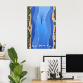 Roeien Reizen Poster (Thuiskantoor)