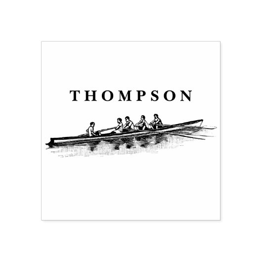 Roeien Roeiers Bemanning Team Watersporten Rubberstempel (Afrduk)