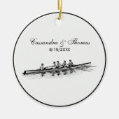 Roeien Roeiers Ploeg Team Watersport Keramisch Ornament (Voorkant)