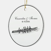 Roeien Roeiers Ploeg Team Watersport Keramisch Ornament (Links)