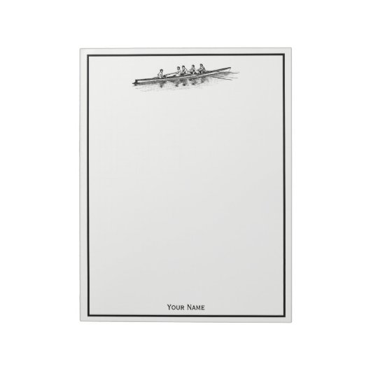 Roeien Roeiers Ploeg Team Watersport Notitieblok (Linkerzijde)