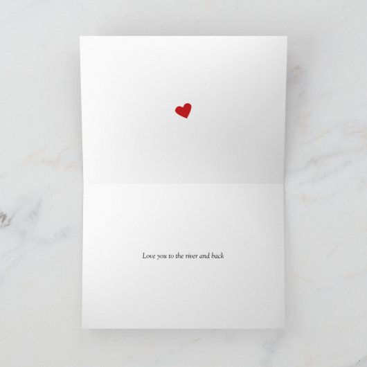 Roeien romantische liefde en Valentijn Feestdagen Kaart (Binnen)