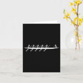 Roeien Skeleton Row Boats Paddle Coxswain Hallowee Kaart (Gele Bloem)