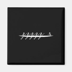 Roeien Skeleton Row Boats Paddle Coxswain Hallowee Magneet