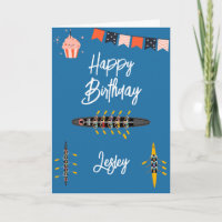 Roeien Verjaardagskaarten Crew Sport Boot Roeier K