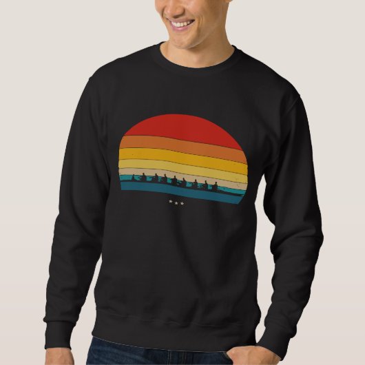Roeien voor roeier retro stijl trui (Voorkant)