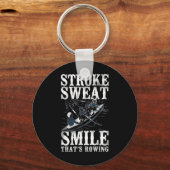 Roeien Zweten Glimlachen - Dat is Rowing - Roeien Sleutelhanger (Voorkant)