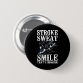 Roeien, zweten, lachen - Dat is roeien - Roeien Ronde Button 5,7 Cm (Voorkant /achterkant)